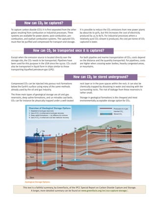 Scientific Facts on CO2 Capture and Storage | PDF