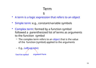 First order logic in knowledge representation | PPTX