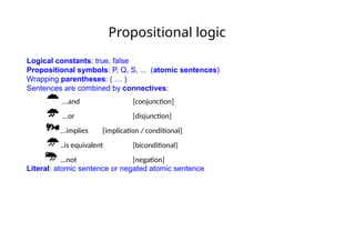 Sentence Logic First order logic in knowledge representation | PPTX