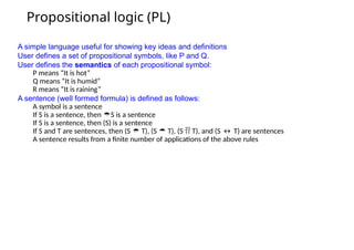 First order logic in knowledge representation | PPTX