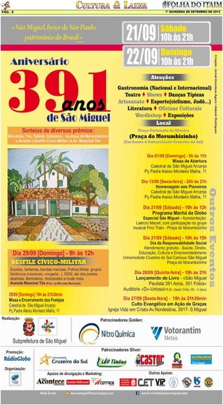 Pág. 8

1º QUINZENA DE SETEMBRO DE 2013

 