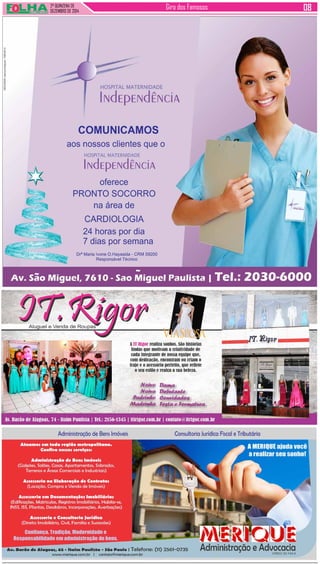 2ª QUINZENA DE
DEZEMBRO de 2014
Giro dos Famosos
 