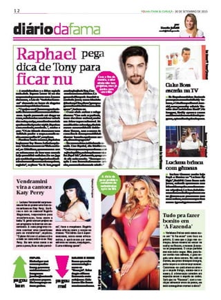 1 2 FOLHA ITAIM & CURUÇÁ - 30 DE SETEMBRO DE 2015
TV em Ação
 