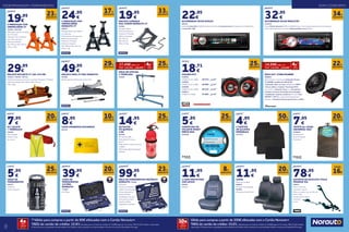 DESCONTO
23%
25,95 €
19,95
€
2 PREGUIÇAS COM
CREMALHEIRA 2T
343901 / 2167183
• Permitem suportar um veículo
até 2 Toneladas
• Bloqueio com cremalheira
para maior segurança
• Altura de elevação:
Mín: 278 mm; Máx: 430 mm
• Peso: 5.3Kg
10
11
DESEMPANAGEM | FERRAMENTAS
(1)
Válido para compras a partir de 80€ efetuadas com o Cartão Norauto+.
TAEG do cartão de crédito: 15,6%.Exemplo para um limite de crédito de 1.500€ pago em 12 meses. TAN 15,10%. Sujeito a aprovação.
A Norauto atua na qualidade de Intermediário de Crédito a título acessório com exclusividade. Informe-se junto do Oney Bank Portugal.
4xSEM
JUROS
TAN: 0%
Válido para compras a partir de 200€ efetuadas com o Cartão Norauto+.
TAEG do cartão de crédito: 15,6%. Exemplo para um limite de crédito de 1.500€ pago em 12 meses. TAN 15,10%. Sujeito
a aprovação. A Norauto atua na qualidade de Intermediário de Crédito a título acessório com exclusividade. Informe-se junto do Oney Bank Portugal.
10xSEM
JUROS
TAN: 0%
29,95
€
MACACO ROLANTE 2T 140-335 MM
752643 / 754195 / 763712
• Fácil de transportar, posicionar e manobrar • Suporta 2 Toneladas
• Altura de elevação: Mín: 140 mm Máx: 335 mm
• Peso: 9 Kg
DESCONTO
17%
DESCONTO
33%
DESCONTO
20%
DESCONTO
25%
DESCONTO
20%
DESCONTO
29%
DESCONTO
10%
DESCONTO
25%
DESCONTO
20%
DESCONTO
20%
DESCONTO
8%
DESCONTO
50%
DESCONTO
25%
DESCONTO
23%
DESCONTO
25%
DESCONTO
25%
DESCONTO
22%
29,95 €
24,95
€
2 PREGUIÇAS COM
CREMALHEIRA
NORAUTO 3T
358977
• Indispensáveis para trabalhar
em segurança
• Duplo sistema de segurança
• Borracha de proteção
• Suporta 3 Toneladas
• Altura de elevação:
Mín: 288 mm Máx: 425 mm
• Peso: 7 Kg
69,95 €
49,95
€
MACACO N401 2T PRO NORAUTO
871668
• Rodas giratórias • Proteções em borracha
9,95 €
8,95
€
CAIXA PRIMEIROS SOCORROS
803230
19,95 €
14,95
€
EXTINTOR
PÓ QUÍMICO
1 KG
964390
• Pó Químico ABC
• Marcação CE 2 norma
EN 3-7
• Não utilizar em tensão superior
a 1000V
• Recarregar depois de qualquer
utilização
9,95 €
7,95
€
TAPETE ALL ROAD
UNIVERSAL MAX
2159018
• Limpeza fácil
• Anti derrapante
• Universal
14,95 €
11,95
€
CAPAS
(Preço por produto)
928034
• 2 Capas Tuning Napele
927883
• Capa Auto Tecido Mod. 2
12,95 €
11,95
€
1 CAPA PROTETORA
COM APOIO
829022
• Napele
9,95 €
4,95
€
4 TAPETES
DE ALCATIFA
PENÍNSULA
2133573
7,95 €
5,95
€
COBERTURA DE
VOLANTE SMART
PRETA MAX
2020160
129,95 €
99,95
€
MALA DE FERRAMENTAS MECÂNICO
NORAUTO 775090
• 84 peças
• Chaves com garantia
vitalícia (*exceto pontas)
• Caixa reforçada em
alumínio • Maior
durabilidade e robustez
• Conjunto de chaves,
roquetes, alicates,
adaptadores e ponteiras
GRUA DE OFICINA
1 TONELADA
742924
29,95 €
19,95
€
MACACO LOSANGO
N10-410MM NORAUTO 2T
943941
• Simples e ligeiro
• Fácil de transportar
• Suporta 2 Toneladas
• Altura de elevação:
Mín: 120 mm
Máx: 395 mm
• Peso: 3.3 Kg
9,95 €
7,95
€
KIT COLETE
+ TRIÂNGULO
470489
• Homologado
• Prático e fácil
de arrumar
7,95 €
5,95
€
CAIXA DE
FERRAMENTAS
940275
• 30 Peças
• Caixa compacta
49,95 €
39,95
€
CAIXA DE
FERRAMENTAS
1/4 PRO
NORAUTO
775094
• 34 Peças
22,95
€
AUTORRÁDIO SICUR SCM141
901451
• AUX • 4 saídas RCA • 4x50W • Painel frontal fixo • Comando remoto • Compatível com iPod/iPhone
• Cartão SD • USB
49,95 €
32,95
€
AUTORRÁDIO SICUR RMD227BT
2134338
• Aux • Painel destacável • MP3 • 4x40W • Scan e memorização automáticas até 18 estações
• Ficha ISO • Iluminação vermelha • Bluetooth/Mãos Livres • USB
SOM | CONFORTO
DESCONTO
34%
DESDE
18,71
€
COLUNA MTX
2108302
• TR40C 2V 10’’ 180W 	 18,71€	 24,95€
2108305
• TR50C 2V 13’’ 220W	 20,96€ 	 27,95€
2108308
• TR65C 2V 16’’ 260W	 26,21€ 	 34,95€
2108311
• TR69C 3V 320W	 37,46€	 49,95€
PACK GXT-3706B PIONEER
2068055
• Pack Pioneer composto pelo Subwoofer Pioneer
TS-W306R e Amplificador GM-A3702
• Subwoofer 30cm com caixa, altifalante em IMPP™
• Graves sólidos e ritmados • Tecnologia VCCS
para manter o subwoofer fresco e um desempenho
excelente com graves de duração mais prolongada
• Amplificador compacto e poderoso • Função “Auto
ON/OFF” • LPF (filtro passa-baixo) integrado para
assegurar a frequência ideal para graves duros e sólidos
94,95 €
78,95
€
SUPORTE DE BICICLETA THULE
PRORIDE 591
200431
• Anti-roubo para
a bicicleta e suporte
• Para um quadro máx. de 100 mm
• Peso: 4 Kg
• Carga máxima: 20 Kg
• Garantia:
5 anos
POUPE
16€
37,49€ mês x 4
PVP: 149,95€ 199,95€
4x
(1)
SEM
JUROS
34,99€ mês x 4
PVP: 139,95€ 179,95€
4x
(1)
SEM
JUROS
 