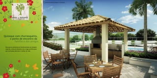 Perspectiva artística do quiosque c/ churrasqueira




Quiosque com churrasqueira,
     o ponto de encontro da
         família e dos amigos.

 Para que os momentos em família tenham um tempero
 especial, o Altos do Butantã criou o lugar perfeito para
 que você possa desfrutar o melhor da vida.
 