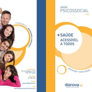 Folheto Centro Psicossocial Dianova 2012