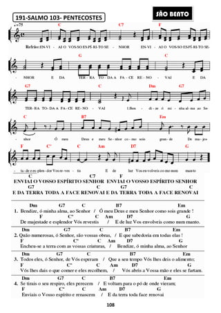 191-SALMO 103- PENTECOSTES
108
PENTECOSTES
SÃO BEÃO BENTO
 