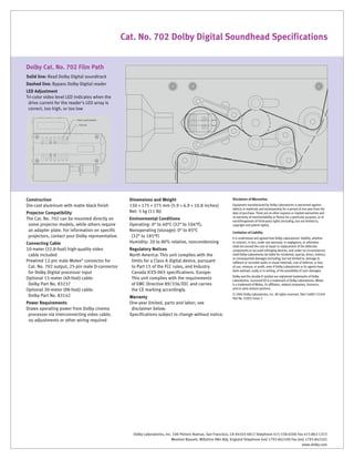 Folheto dolby cat702 | PDF