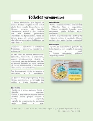 Folhetos Embrionários Resumo | PDF