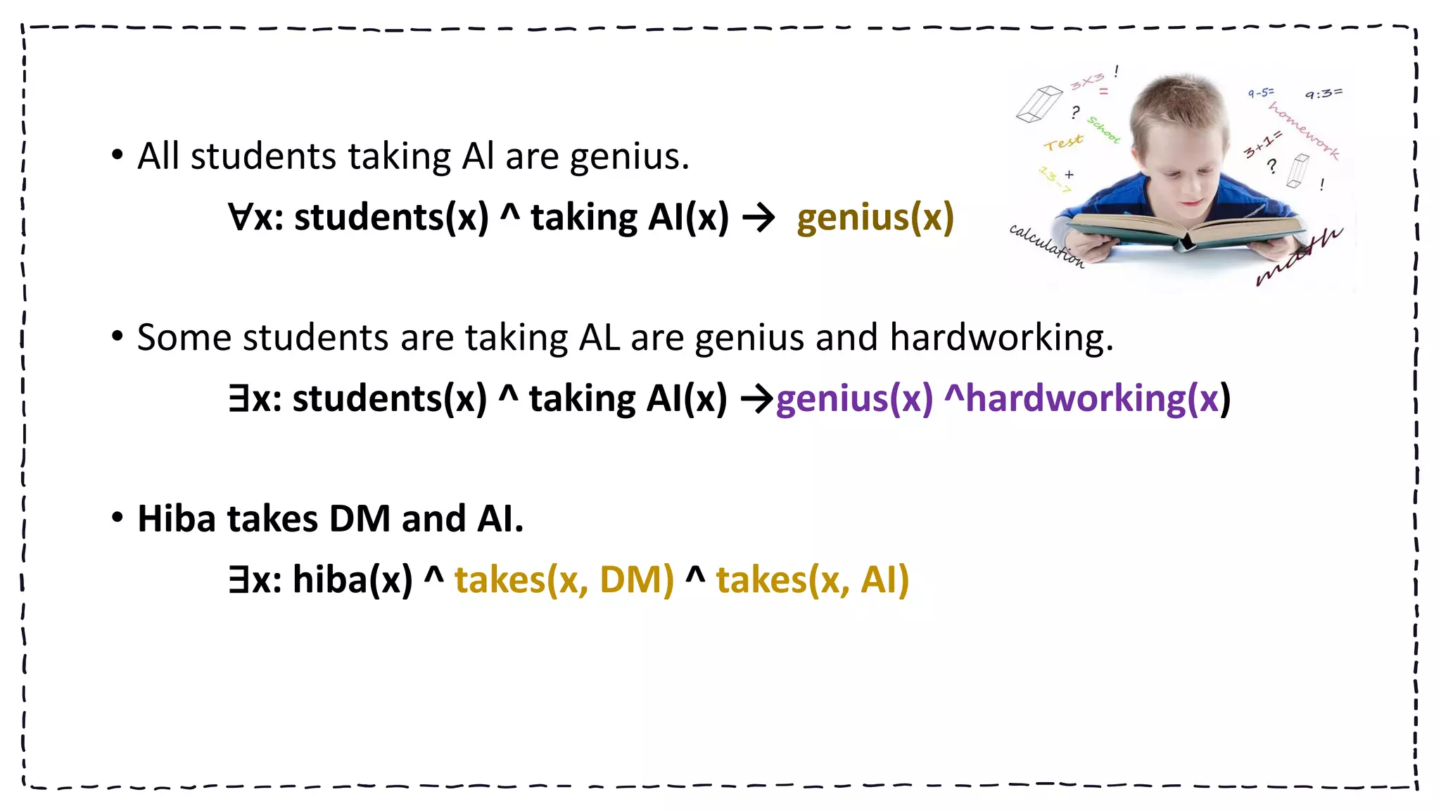 First Order Predicate Logic Examples Different Examples PPT First order predicate logic examples different examples ppt