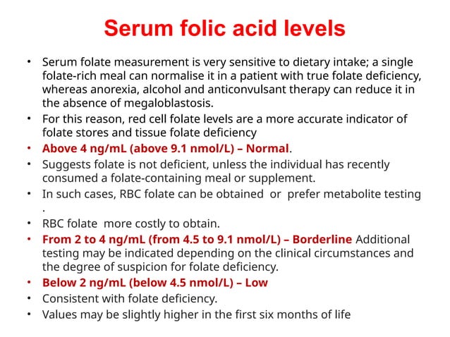 Folic Acid Deficiency Labs – Folate Deficiency Symptoms – SDVU