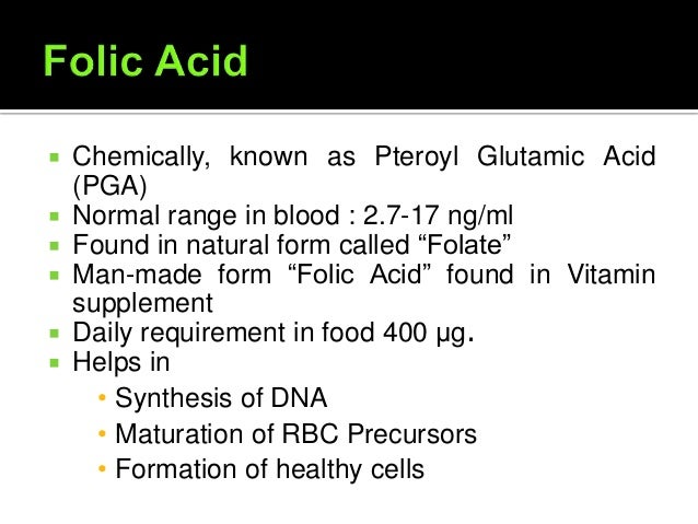 Normal Folic Acid Levels | Folate Deficiency (Causes, Symptoms, and ...