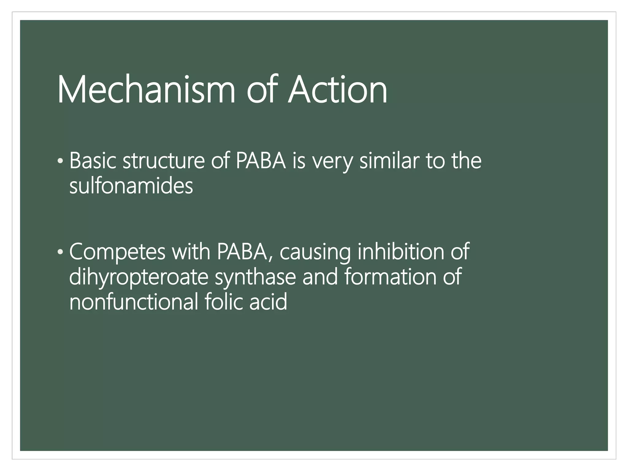 Folic acid synthesis inhibitors | PPTX