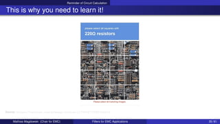 Reminder of Circuit Calculation
This is why you need to learn it!
Source: https://twitter.com/pfmaggi/status/1576932773301932033
Mathias Magdowski (Chair for EMC) Filters for EMC Applications 35 / 61
 