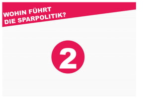 FÜHRT
WOHIN      LITIK?
DIE S PARPO




              2
 