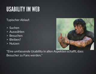 Usability im web