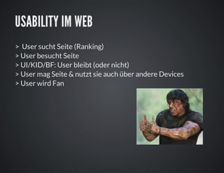Usability im web