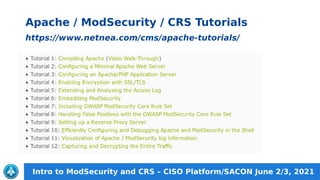 Extensive Introduction to ModSecurity and the OWASP Core Rule Set