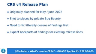 What’s new in CRS4? An Update from the OWASP CRS project