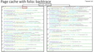 Page cache with folio: backtrace * kernel: 6.3
 