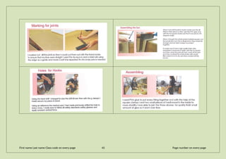 First name Last name Class code on every page 45 Page number on every page
 