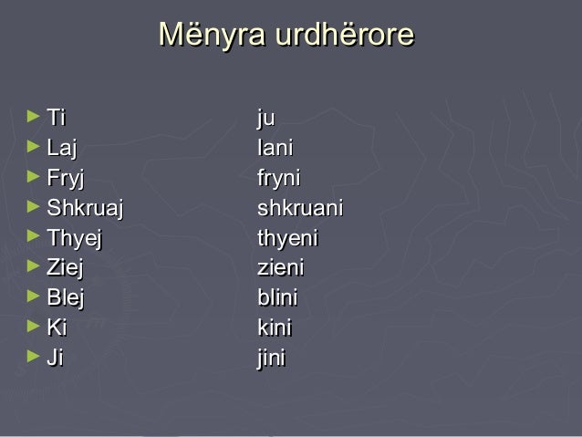Albanian Language - verbs