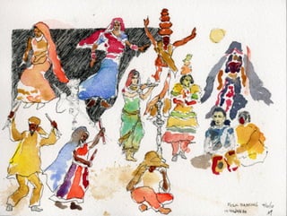 Folk dancers khujaraho