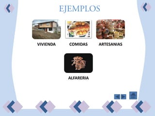 VIVIENDA   COMIDAS     ARTESANIAS




           ALFARERIA
 