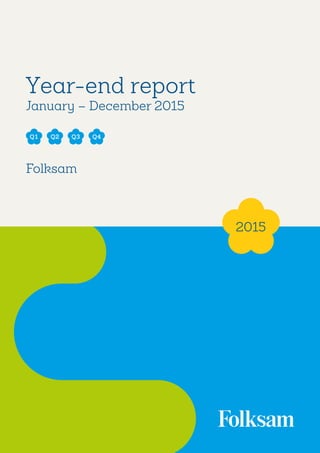 1
Year-end report
January – December 2015
Q1 Q2 Q3 Q4
Folksam
2015
 