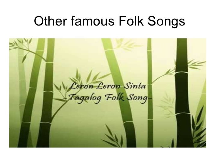 Folk Songs (English I)