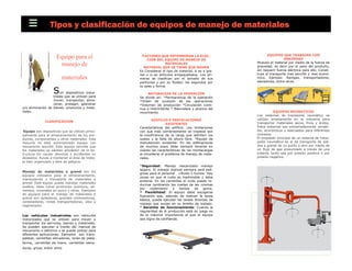 Folleto de Equipos de manejo de materiales | PDF