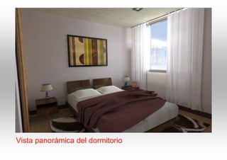 Vista panorámica del dormitorio
 