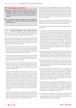 Informe Financiero 3T13 del Banco Santander