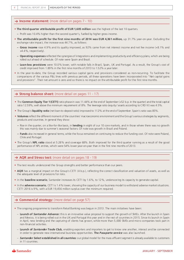 3q14 Financial Report Santander Bank