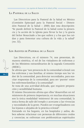 Folleto Los Agentes de Pastoral de la Salud | PDF