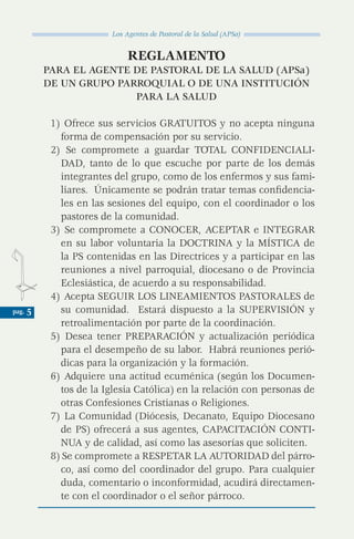 Folleto Los Agentes de Pastoral de la Salud | PDF