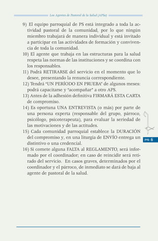 Folleto Los Agentes de Pastoral de la Salud | PDF