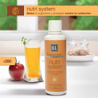 8
nutri system
Nutre tu organismo y protégelo contra la oxidación.
280$
 