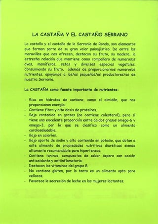 Folleto castaña ecológica