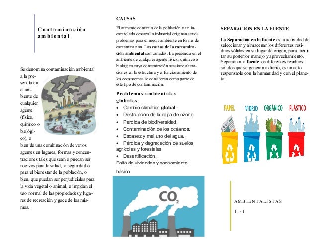 Como Hacer Un Folleto De La Contaminacion Ambiental mavink.com