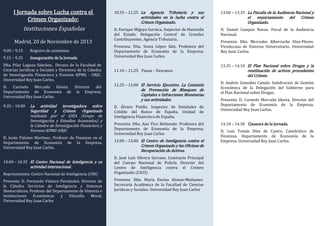 I Jornada sobre Lucha contra el Crimen Organizado | PDF