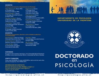 Doctorado en Psicología - Universidad de La Frontera