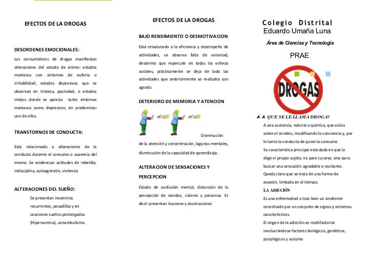 Folleto drogas