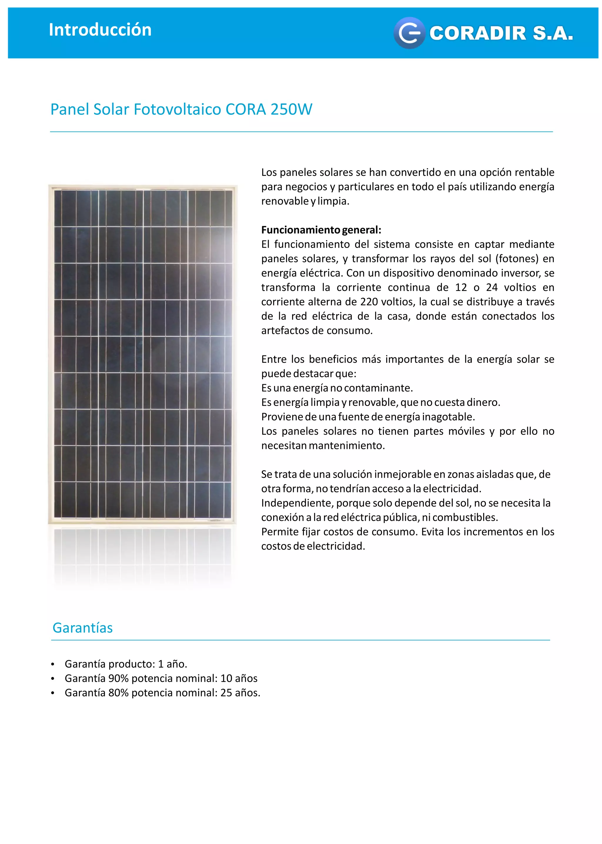 Folleto panel solar_250 | PDF