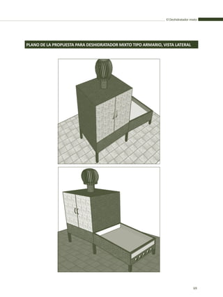 El Deshidratador mixto
69
PLANO DE LA PROPUESTA PARA DESHIDRATADOR MIXTO TIPO ARMARIO, VISTA LATERAL
 
