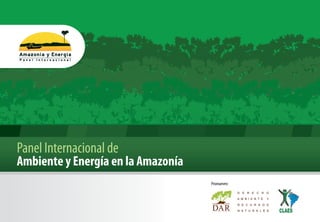 Panel Internacional de
Ambiente y Energía en la Amazonía
                                    Promueven:
 