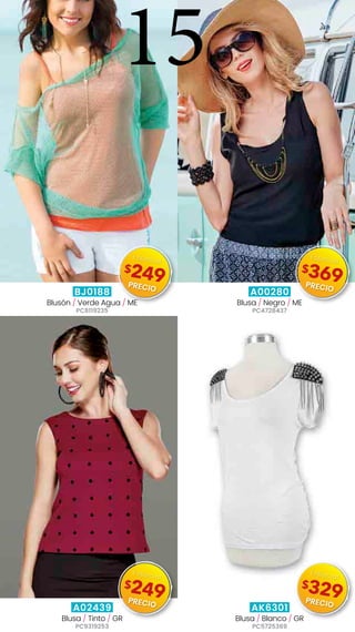 BJ0188
Blusón / Verde Agua / ME
PC8119235
A00280
Blusa / Negro / ME
PC4728437
A02439
Blusa / Tinto / GR
PC9319253
AK6301
Blusa / Blanco / GR
PC5725369
15
$249
Especial
PRECIO
$369
Especial
PRECIO
$249
Especial
PRECIO
$329
Especial
PRECIO
 