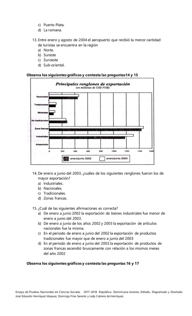 Folleto de Pruebas Nacionales de Ciencias Sociales 2017 2018 Ruben