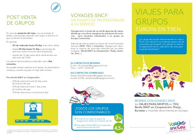 folleto viajes grupos en tren con voyages sncf folleto de viaje