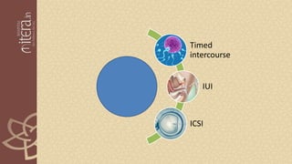 Ovulation
induction
Timed
intercourse
IUI
ICSI
 